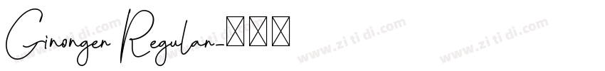 Ginonger Regular字体转换